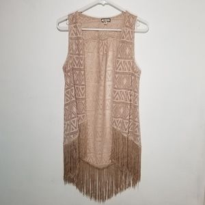 Eyeshadow Kimono Styles Boho Fringed Vest